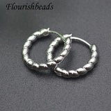 Metal Brass Twist Shaped Hoop Earrings for Women Party Jewelry