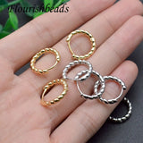 Metal Brass Twist Shaped Hoop Earrings for Women Party Jewelry
