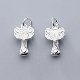925 Silver Happiness Carved Pendants for Bracelets DIY