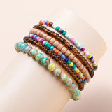 Colorful Beaded Bracelet Set for Women Girls, Spring Summer Jewelry Gift