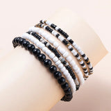 Colorful Beaded Bracelet Set for Women Girls, Spring Summer Jewelry Gift