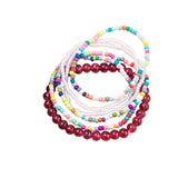 Colorful Beaded Bracelet Set for Women Girls, Spring Summer Jewelry Gift