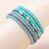 Colorful Beaded Bracelet Set for Women Girls, Spring Summer Jewelry Gift