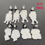 MCR Three Cheers Asymmetrical Couple Earrings Goth Party