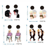 MCR Three Cheers Asymmetrical Couple Earrings Goth Party