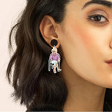 MCR Three Cheers Asymmetrical Couple Earrings Goth Party