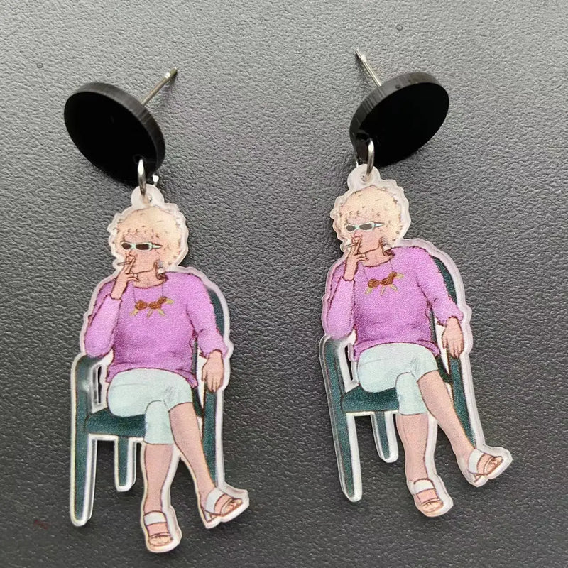 MCR Three Cheers Asymmetrical Couple Earrings Goth Party