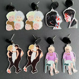 MCR Three Cheers Asymmetrical Couple Earrings Goth Party