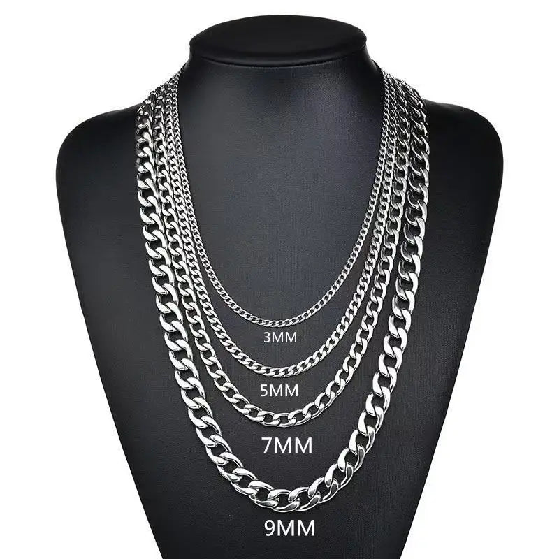 Classic NK Chain Men Necklace Stainless Steel Silver Link Chain Neckalce For Men
