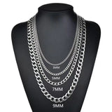 Classic NK Chain Men Necklace Stainless Steel Silver Link Chain Neckalce For Men