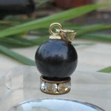 10-11mm S. Sea Pearl 14k Necklace Cross Keychain Choker Charm