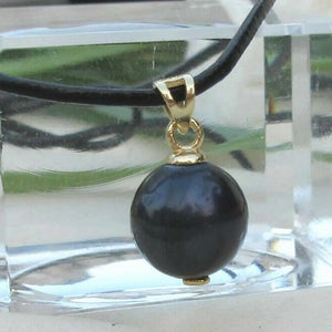 10-11mm S. Sea Pearl 14k Necklace Cross Keychain Choker Charm
