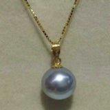 Classic 16mm Gray Pearl 14k Necklace Heart Dragon Gift Craft Unisex