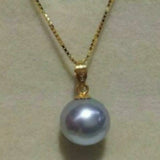 Classic 16mm Gray Pearl 14k Necklace Heart Dragon Gift Craft Unisex
