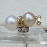 Natural 9-10mm South Sea Pink Pearl 14k Pendant Keychain