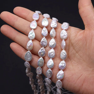 Natural Freshwater Pearl Drop Baroque Beads DIY Jewelry 10-15mm