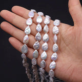 Natural Freshwater Pearl Drop Baroque Beads DIY Jewelry 10-15mm