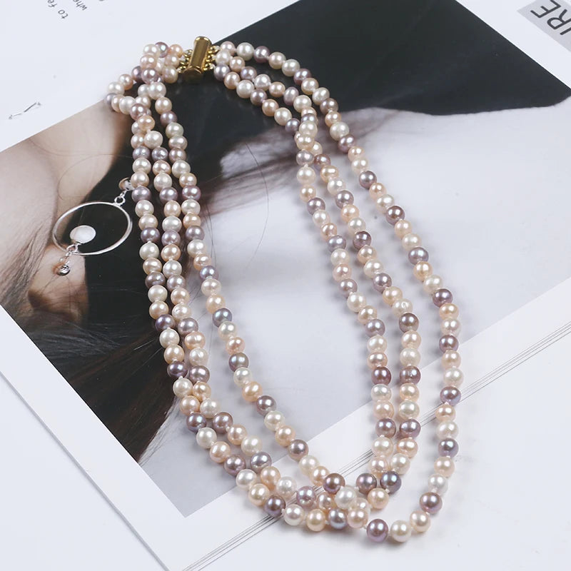 Elegant Freshwater Pearl Necklace for Women Party