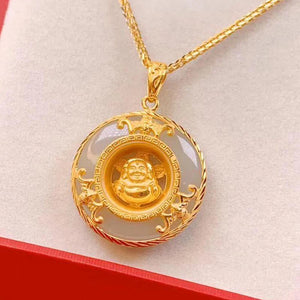 Natural Hetian Jade Chinese Pendant Necklace Silver Jewelry