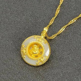 Natural Hetian Jade Chinese Pendant Necklace Silver Jewelry
