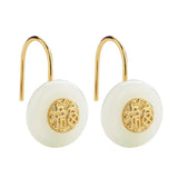 Natural Hetian Jade Fuzi Earrings for Women
