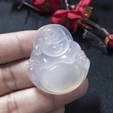 Jade Chalcedony Buddha Pendant Necklace for Men Women