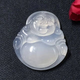 Jade Chalcedony Buddha Pendant Necklace for Men Women