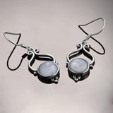Natural Moonstone Drop Earrings 925 Sterling Silver Jewelry
