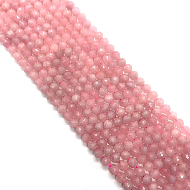 Pink Crystal Faceted Round Beads Charm Jewelry DIY 6mm