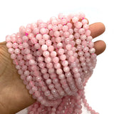 Pink Crystal Faceted Round Beads Charm Jewelry DIY 6mm