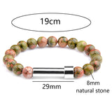 Nature Stone Beads Bracelet for Men Adjustable Length Charm Yoga Power Jewelry