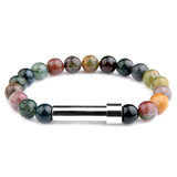 Nature Stone Beads Bracelet for Men Adjustable Length Charm Yoga Power Jewelry