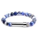 Nature Stone Beads Bracelet for Men Adjustable Length Charm Yoga Power Jewelry