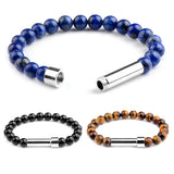 Nature Stone Beads Bracelet for Men Adjustable Length Charm Yoga Power Jewelry