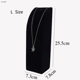 Velvet Jewelry Shelf Necklace Display Stand with Hooks