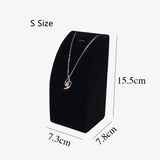 Velvet Jewelry Shelf Necklace Display Stand with Hooks