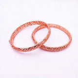 Classic 585 Purple Openwork Bracelet for Women 14K Rose Plated Jewelry