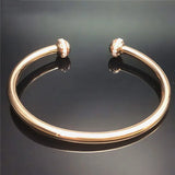 Purple Plated 14K Rose Crystal Bracelet For Women