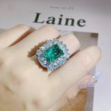 Princess Cut Paraiba Tourmaline Engagement Ring