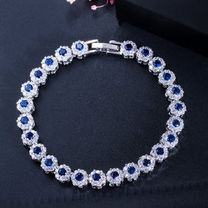 Cubic Zircon Silver Women Bracelets Jewelry Gift