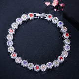 Cubic Zircon Silver Women Bracelets Jewelry Gift