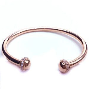 Purple Plated Rose Crystal Bracelet 14K Inlaid Glossy Hip Hop Party Jewelry