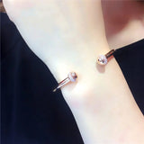 Purple Plated Rose Crystal Bracelet 14K Inlaid Glossy Hip Hop Party Jewelry