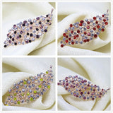 Crystal Large Leaf Bohemia Brooch Rose Gold-color Rhinestone Women Clothes Pin