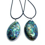 Colorful Abalone Shell Pendant for Ladies DIY Jewelry Necklace 37x56mm