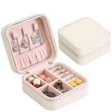 PU Jewelry Box Organizer Display Case Earrings Necklace Carrying Display Case