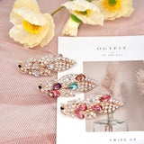 Classic Peacock Spring Clip Crystal Hair Accessories for Women