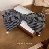 Pearl Bow Spring Clip Halloween Hair Accessory for Girls