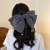 Pearl Bow Spring Clip Halloween Hair Accessory for Girls