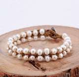 Bohemia Freshwater Pearl Bracelet String Knotted